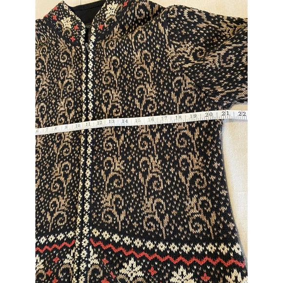 Nomadic Traders Sweater Womens Medium Fair Isle Cottage Core Zipping Cardigan - Picture 10 of 14